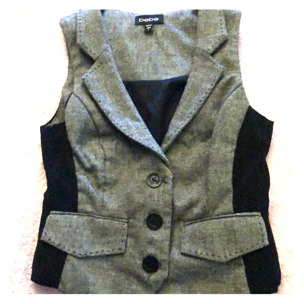 Bebe Grey& Black Business casual Vest🖤